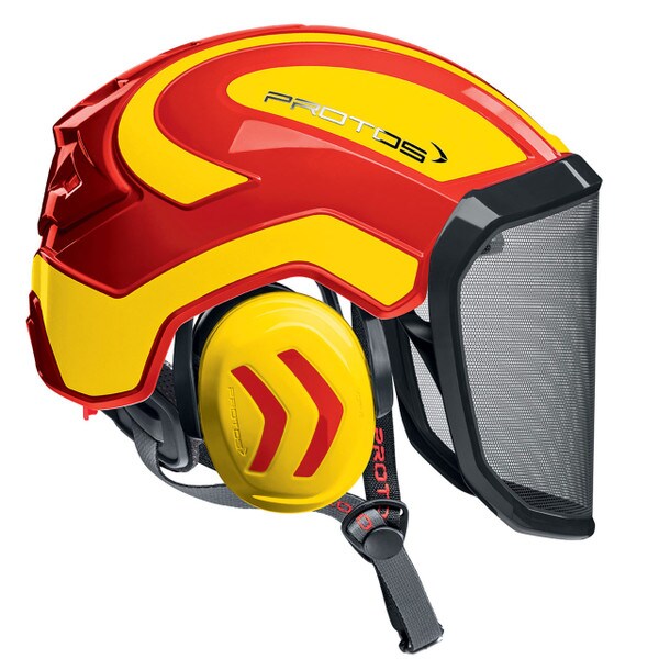 Protos Helmet Red and Yellow